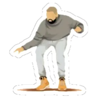 😂 Drake Drake, Tanzen, Musik, Pose telegram sticker