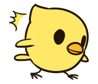 😳 Dessin animé, Animal, Poussin, Jaune, Oiseau whatsapp sticker