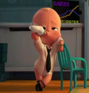 😎 Boss Baby The Boss Baby BABIES bébé, patron, costume, dessin animé telegram sticker