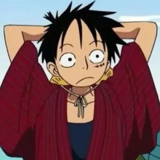 🍖 Monkey D. Luffy One Piece Anime, Monkey D. Luffy, One Piece, Charakter telegram sticker