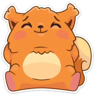 😊 다람쥐, 동물, 귀여운, 만화 telegram sticker