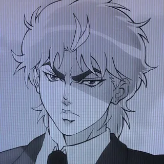 😠 Dio Brando JoJo's Bizarre Adventure Anime, Jojo, Dio, Karakter, Potret, Manga telegram sticker