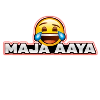 😂 MAJA AAYA lustig, emoji, text, humor, ausdruck telegram sticker