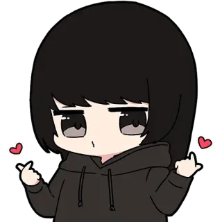 😍 cute, heart, kpop, kawaii, finger heart telegram sticker