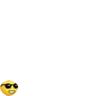 😶 Emoji, Kacamata hitam, Wajah tersenyum, Keren, Kuning telegram sticker