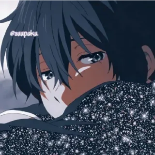 😁 suppaku anime, boy, sparkles, manga, sad, emotional, aesthetic telegram sticker