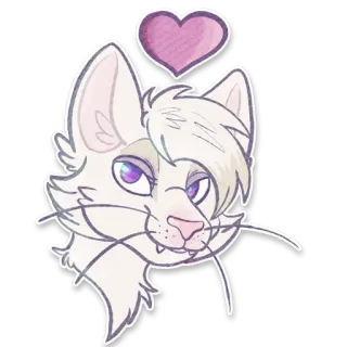 😘 kat, hart, schattig, sticker, dier, cartoon, liefde telegram sticker