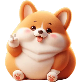 ✌️ corgi, cachorro, paz, fofo, animal, desenho animado, adesivo telegram sticker