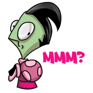 🤨 Zim Invader Zim MMM? cartoon, invader zim, alien, nickelodeon, sticker telegram sticker
