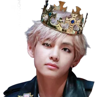 👑 ritratto, persona, uomo, corona, ragazzo telegram sticker
