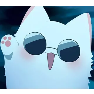 ❤️ cat, cute, sunglasses, cartoon, animal telegram sticker