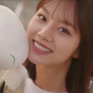 🤍 wanita, tersenyum, Korea, cantik, orang, potret telegram sticker