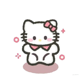 🙂 Hello Kitty Hello Kitty, Sanrio, милый, каваий, кошка, мультфильм, наклейка telegram sticker