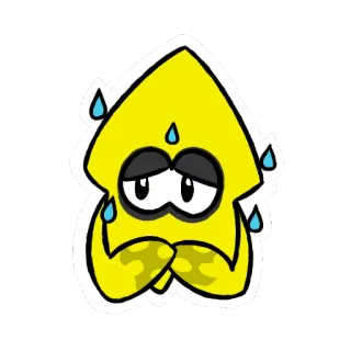 😓 desenho animado, lula, triste, amarelo telegram sticker