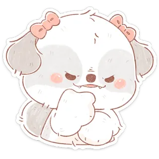 🤔 anak anjing, anjing, lucu, kartun, binatang, stiker telegram sticker