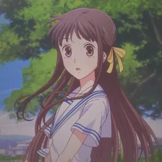 🦋 Tohru Honda Fruits Basket Аниме, Персонаж, Школьная форма, Fruits Basket, Тору Хонда telegram sticker