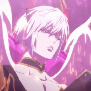 🍎 Anime, Ác quỷ, Tóc trắng, Thiên thần, Đôi cánh, Fantasy telegram sticker