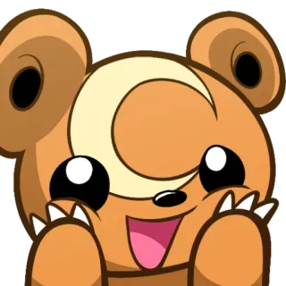 😍 urso, fofo, animal, desenho animado, adesivo telegram sticker