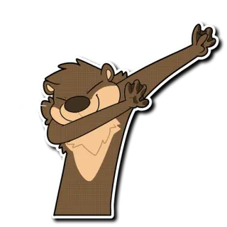 🙌 otter, animal, dab, cute, cartoon telegram sticker
