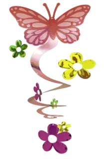🌈 Schmetterling, Blumen, Blumenmuster, Frühling, Natur, Bunt telegram sticker