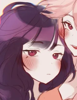 🌟 Anime, Dziewczyna, Portret, Kobieta, Sztuka, Rysunek telegram sticker