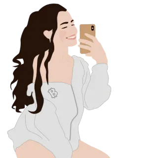 ☺️ 女性, 自撮り, ビットコイン, ブルネット, 笑顔, 暗号通貨, 漫画 telegram sticker
