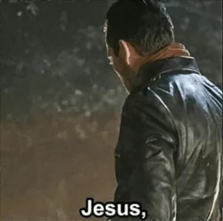 🤦‍♂ Jesus, ходячие мертвецы, мужчина, иисус, восклицание whatsapp sticker