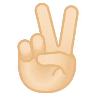 ✌ perdamaian, kemenangan, jari, tangan, gestur telegram sticker