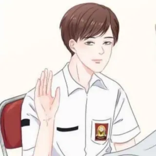 🐽 Garçon animé, Uniforme scolaire, Étudiant, Dessin animé, Salut, Uniforme scolaire indonésien whatsapp sticker
