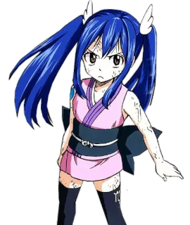 😠 Wendy Marvell Fairy Tail Anime, Fairy Tail, Wendy Marvell, Magier, Charakter, Cartoon telegram sticker