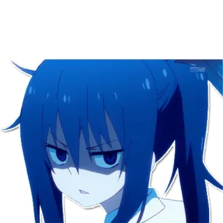 😒 anime, girl, angry, expression, cartoon, sticker telegram sticker