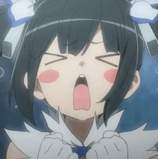🍷 Hestia Is It Wrong to Try to Pick Up Girls in a Dungeon? Anime, Hestia, Hầm ngục, Dễ thương, Hào hứng, Cô gái telegram sticker
