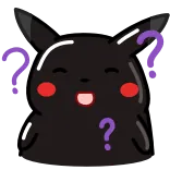 😼 Pikachu пикачу, покемон, вопросительные знаки, аниме, мультфильм telegram sticker