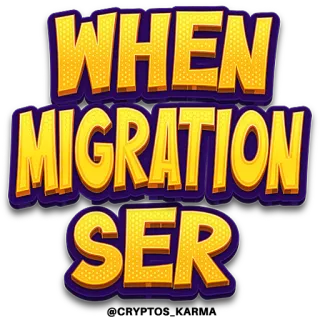 🤪 WHEN
MIGRATION
SER migrazione, umorismo, testo, giallo, viola, adesivo telegram sticker
