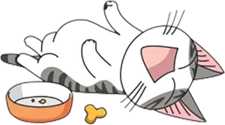 🍽 Chi Chi's Sweet Home 고양이, 동물, 새끼 고양이, 귀여운, 만화, 애니메이션, 치즈 스위트 홈, 애완 동물 telegram sticker