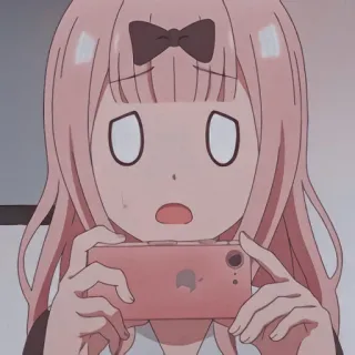 🎀 Chika Fujiwara Kaguya-sama: Love Is War chika fujiwara, anime, kaguya-sama, love is war, shocked, phone telegram sticker