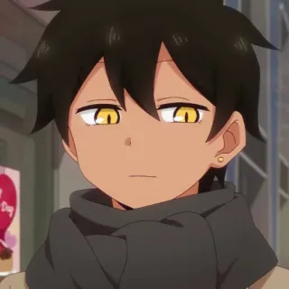 😒 Anime, Karakter, Syal, Serius, Anak laki-laki whatsapp sticker