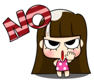 ✋ NO no, stop, cancel, disapproval, prohibit, refuse whatsapp sticker