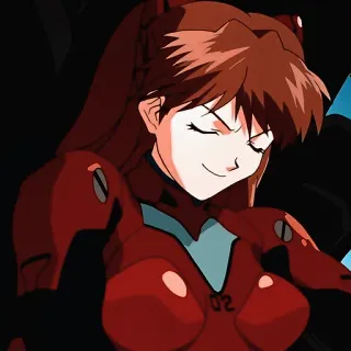 😌 Asuka Langley Sohryu Neon Genesis Evangelion anime, character, manga, Asuka, Evangelion telegram sticker