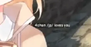 🐇 4chan /jp/ loves you 4chan, message, greeting, internet whatsapp sticker