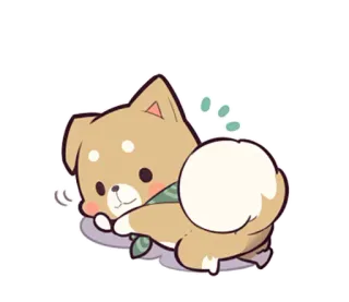🙂 собака, животное, милый, каваий, питомец, сиба ину telegram sticker