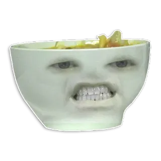 😸 ciotola, faccia, arrabbiato, zuppa telegram sticker