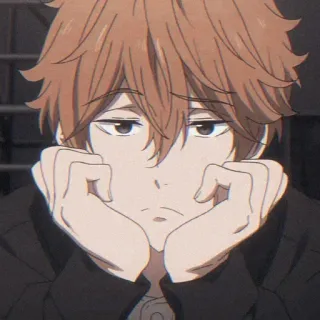 🤨 Anime, Chico, Triste, Personaje, Manga telegram sticker