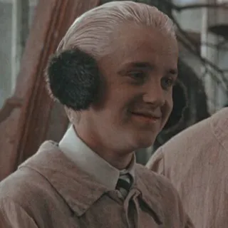 🪐 Draco Malfoy Harry Potter Harry Potter, Draco Malfoy, protetor auricular, personagem, loiro telegram sticker