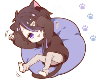 🛌 ブロンニン Anime, Gato, Kawaii, Fofo, Sticker, Animado telegram sticker