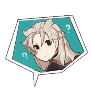 🦪 Albedo Genshin Impact Albedo, Genshin Impact, Frage, Anime, Spiel telegram sticker