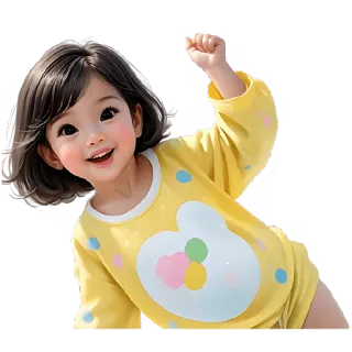☺️ criança, fofo, menina, desenho animado, ilustração, adorável telegram sticker