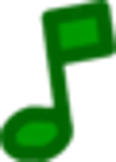 🎵 music, note, green whatsapp sticker