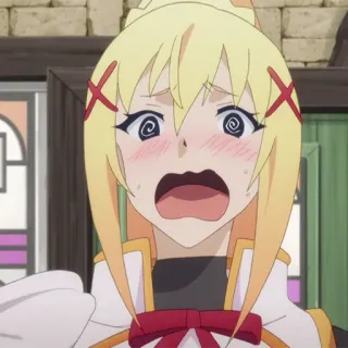 💫 Darkness Konosuba アニメ, このすば, ダクネス, キャラクター, 女性, エッチ, マゾ telegram sticker