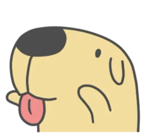 😛 chien, langue, animal, mignon, dessin animé whatsapp sticker